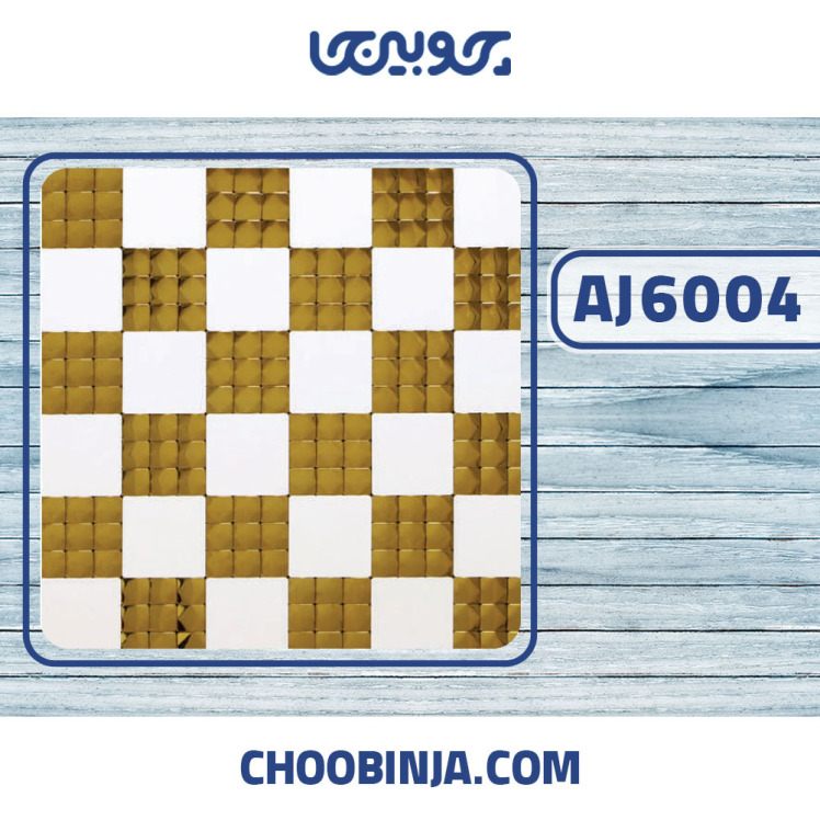 کاشی استیل سفید اکلیلی طلایی براق