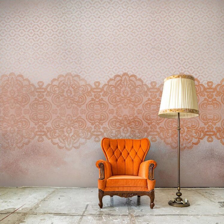 پوستر دیواری پتینه گلدار