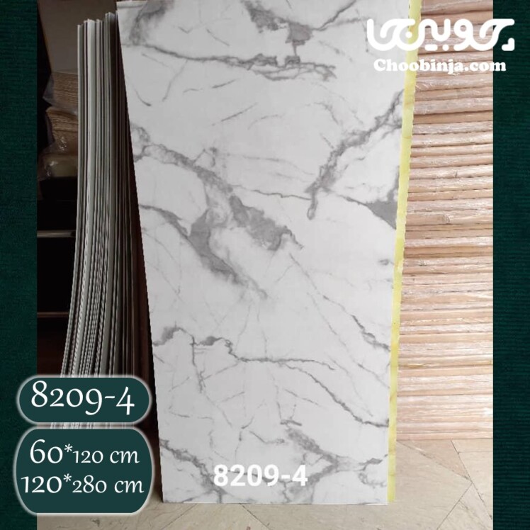 ماربل شیت سفید رگه طوسی روشن - کد 4-8209