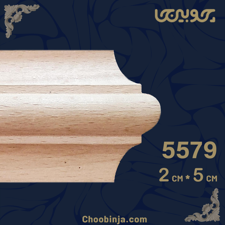 تاج کابینت چوبی طرح دار