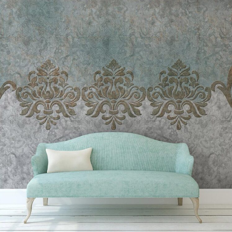 پوستر دیواری طرح پتینه گلدار