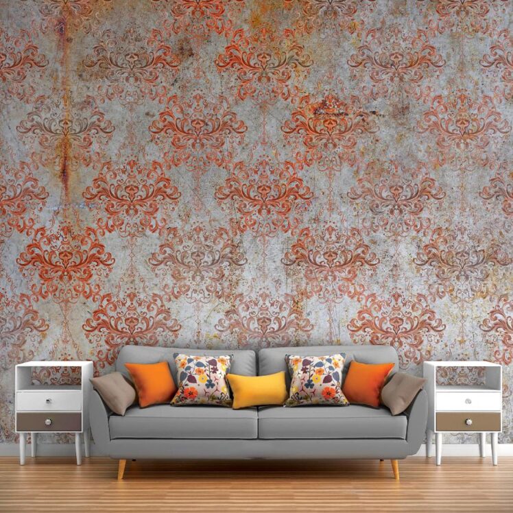 پوستر دیواری طرح پتینه گلدار