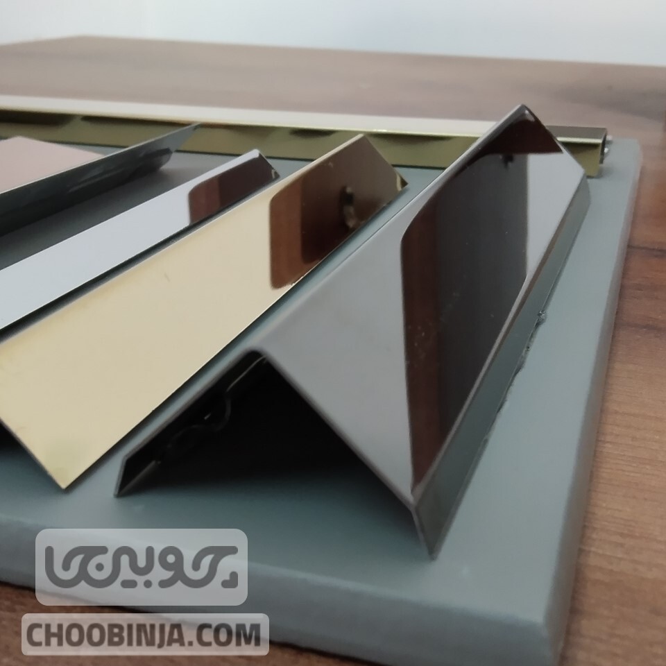  نبشی استیل طلایی 