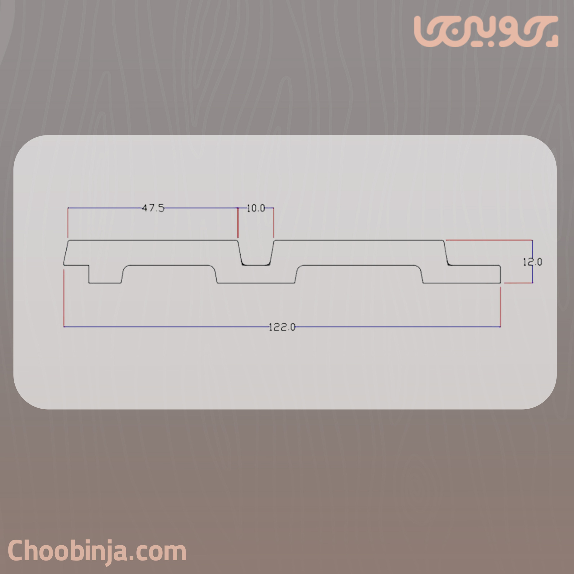  ابعاد دیوارپوش ترمووال طوسی pvc 