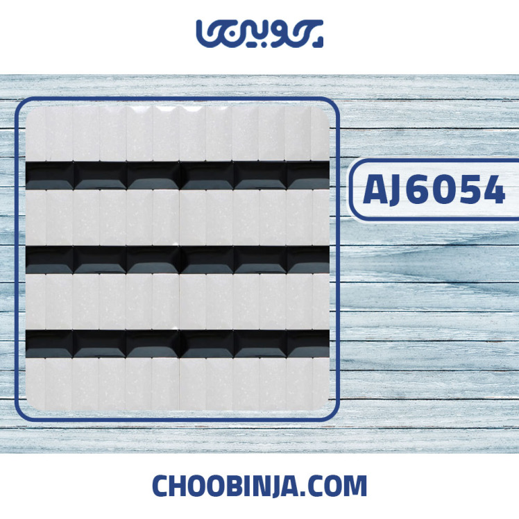 کاشی استیل سفید اکلیلی مشکی براق