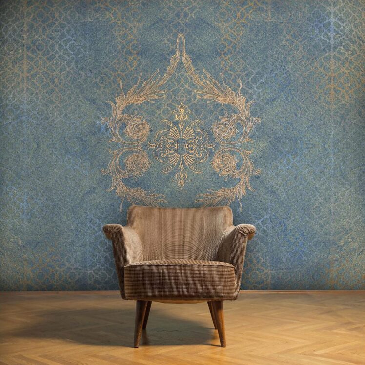 پوستر دیواری پتینه گلدار