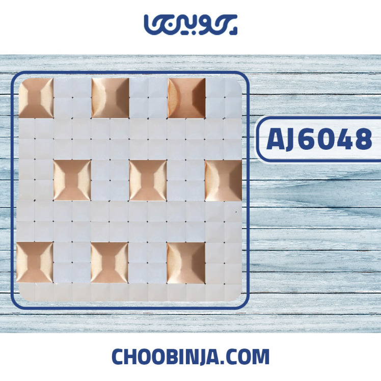 کاشی استیل سفید اکلیلی طلایی براق