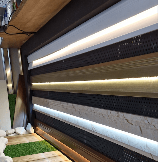 نمونه نصبی قرنیز های نوری پی وی سی