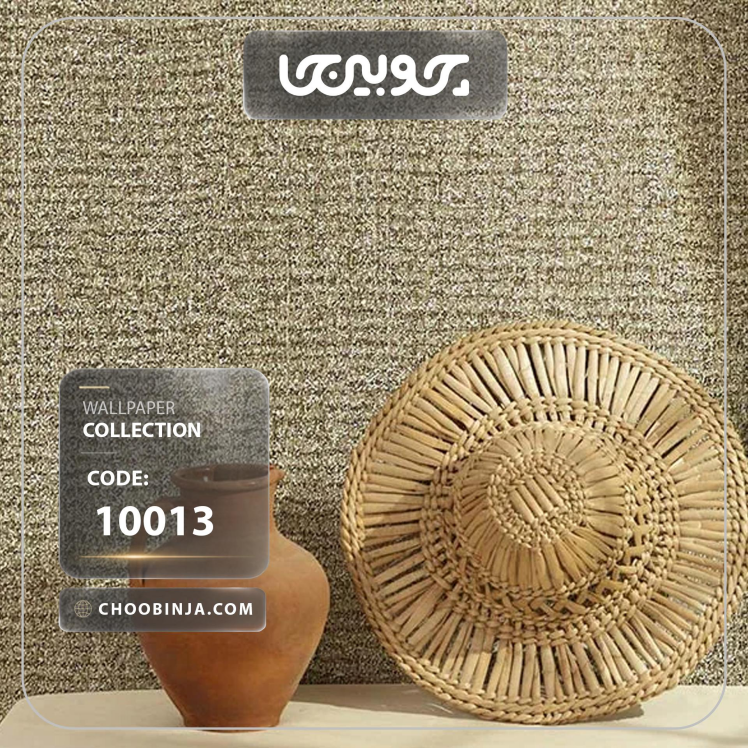 اجرای کاغذ دیواری طرح جودون قهوه‌ای کد ۱۰۰۱۳ روی دیوار شاخص تلویزیون
