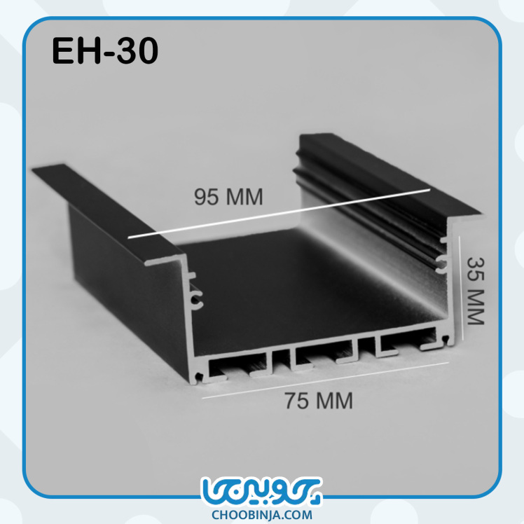 نور خطی آلومینومی 9.5 سانت توکار