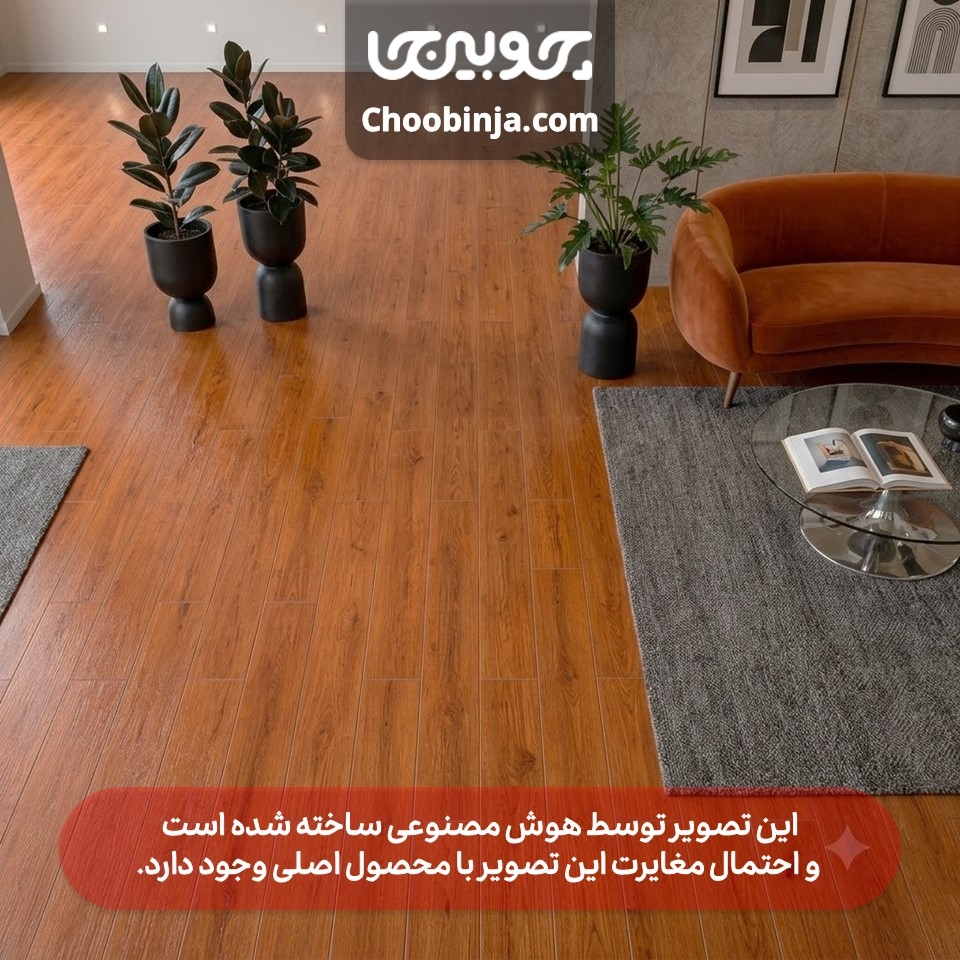  نمای نزدیک بافت برجسته کفپوش کلیکی طرح چوب ۵۰۳۵ 
