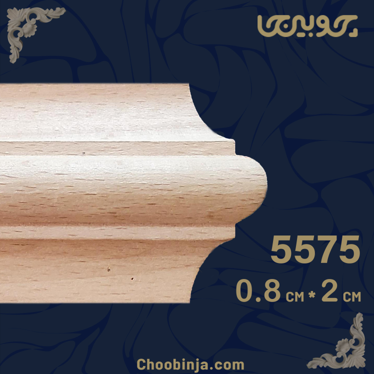 تاج کابینت چوبی طرح دار