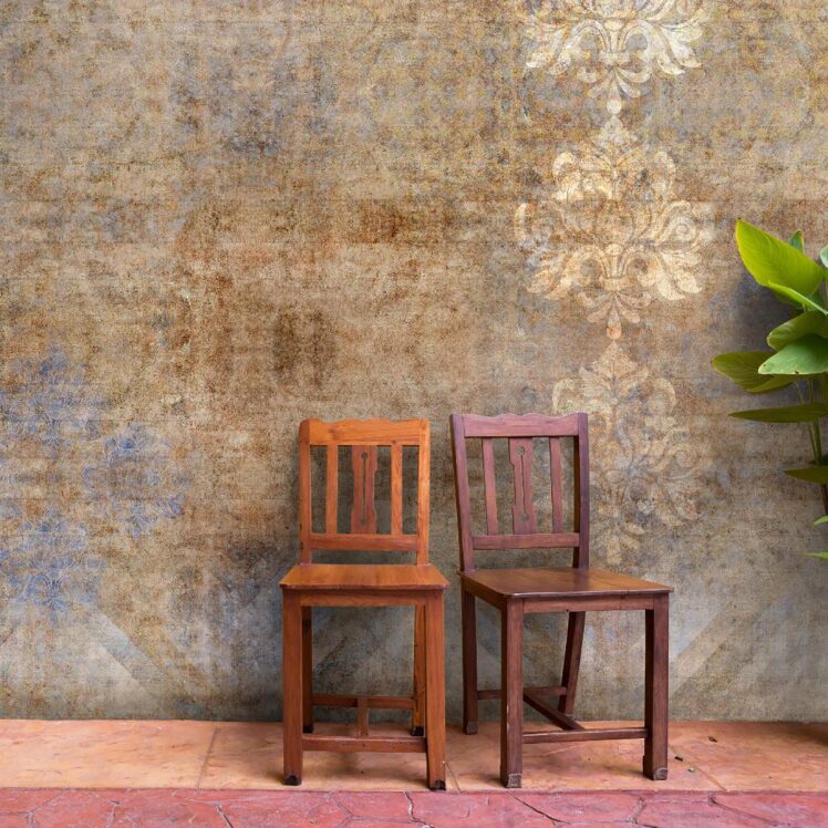 پوستر دیواری پتینه گلدار