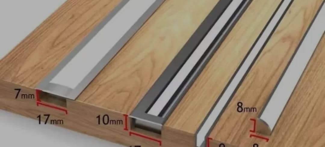 پروفیل های ۸ و ۱۰ و ۱۷ سانت بر روی شیار های ترمولاینر