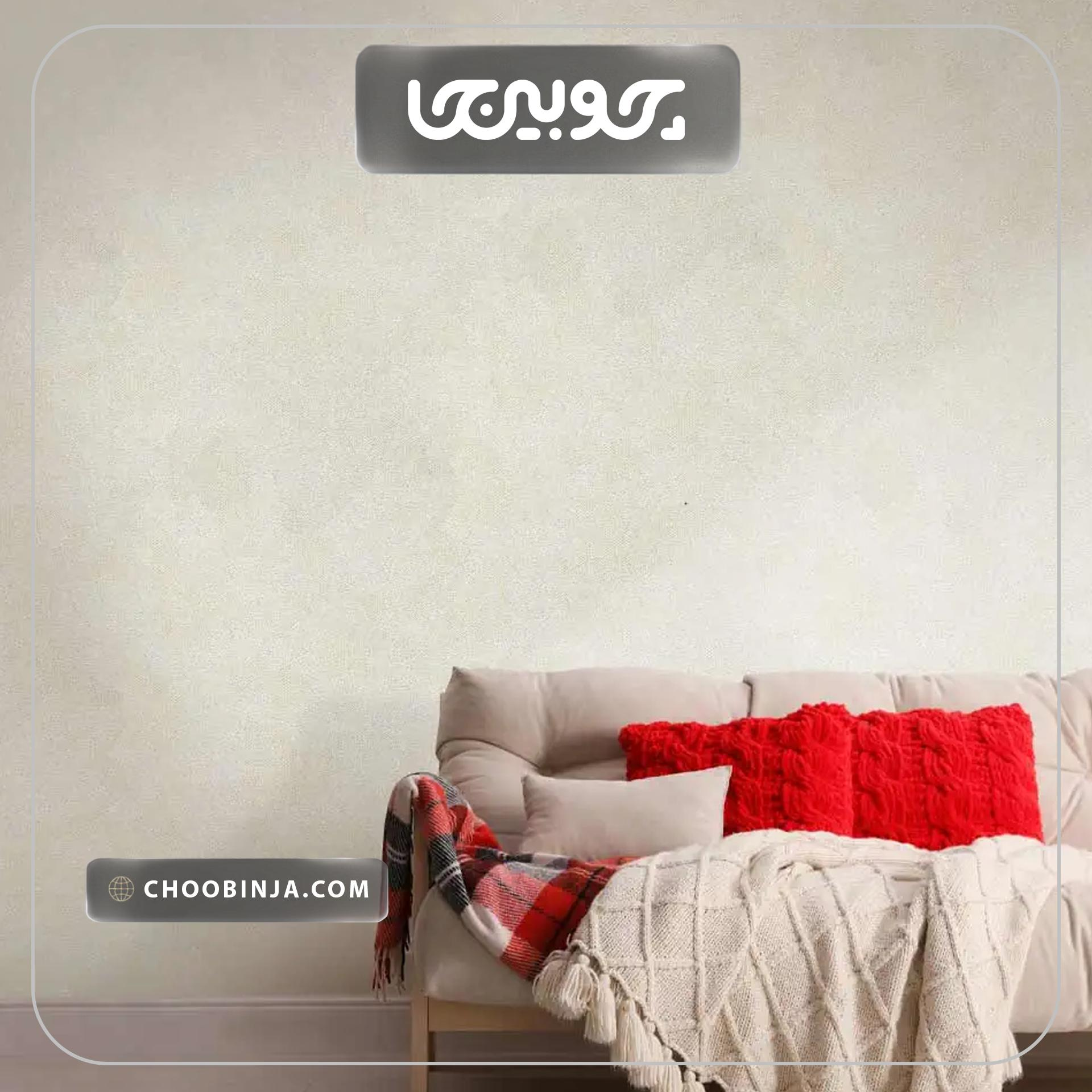 اجرای کاغذ دیواری کد ۱۰۰۰۳ در سالن پذیرایی مدرن و روشن