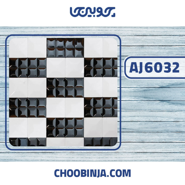 بین کابینتی استیل سفید اکلیلی مشکی براق