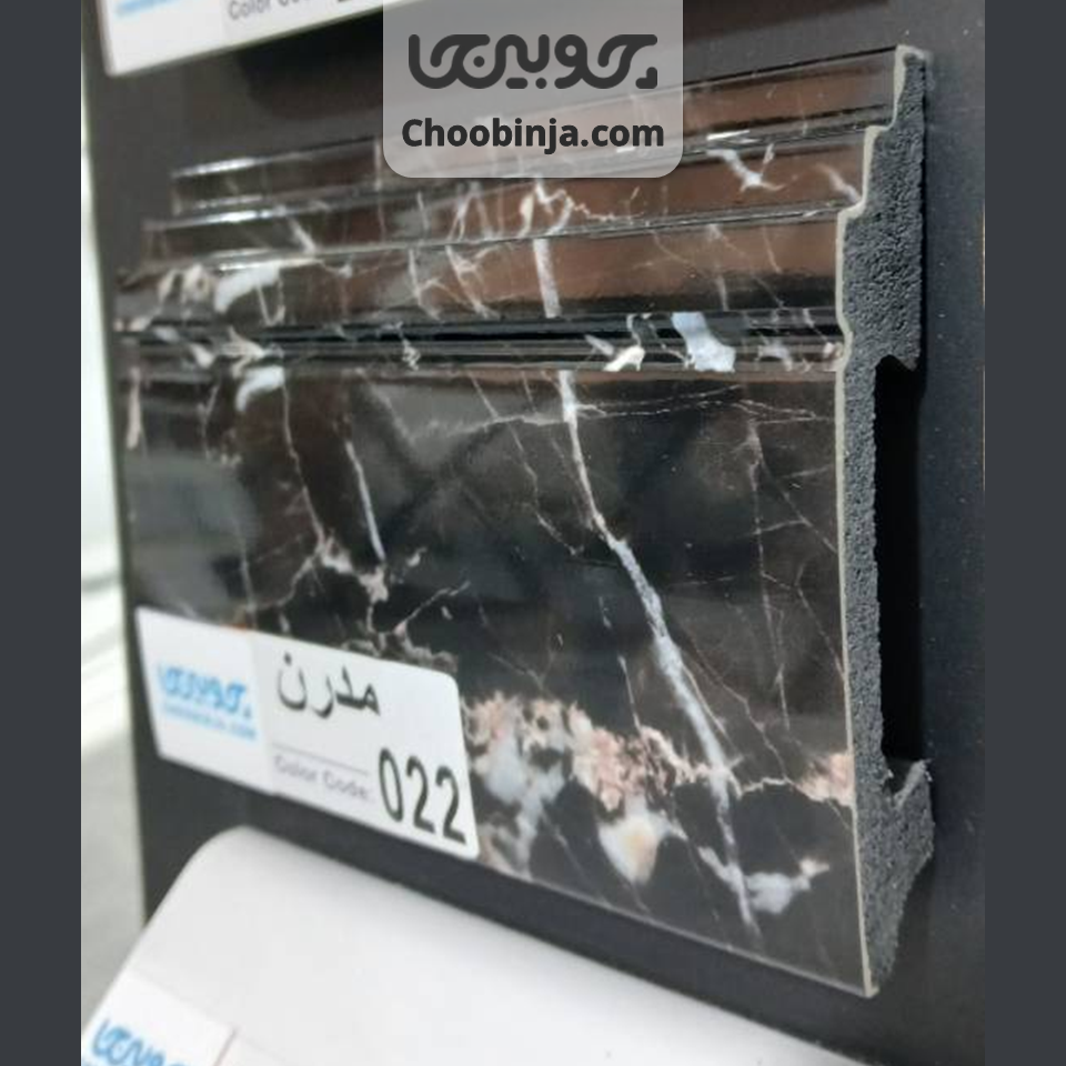  قرنیز پی وی سی طرح سنگ مشکی 