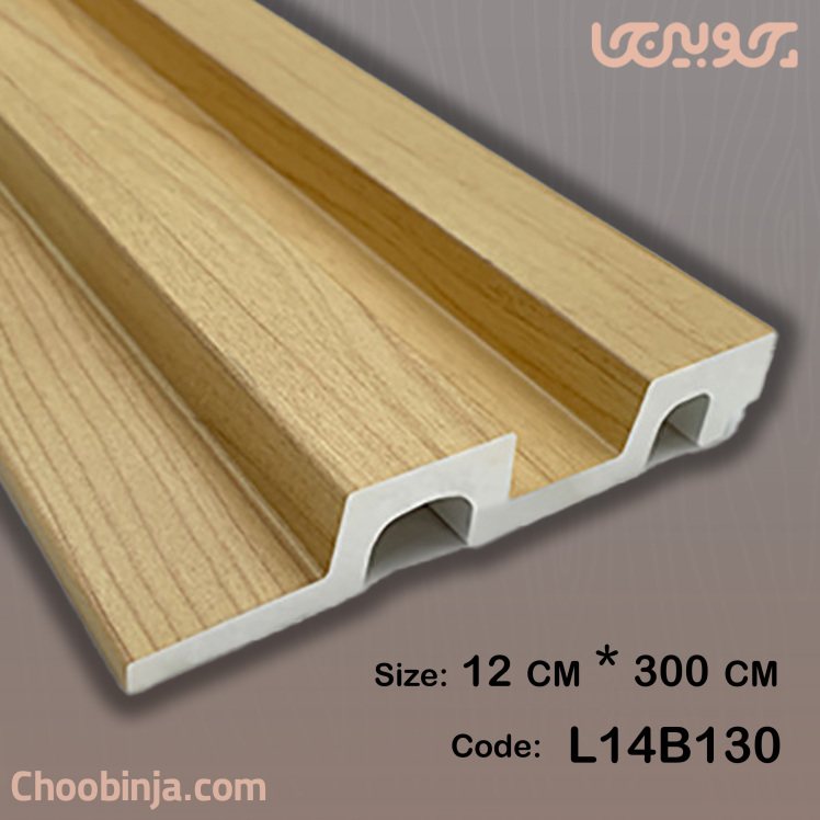 دیوارپوش طرح چوب کرم رنگ