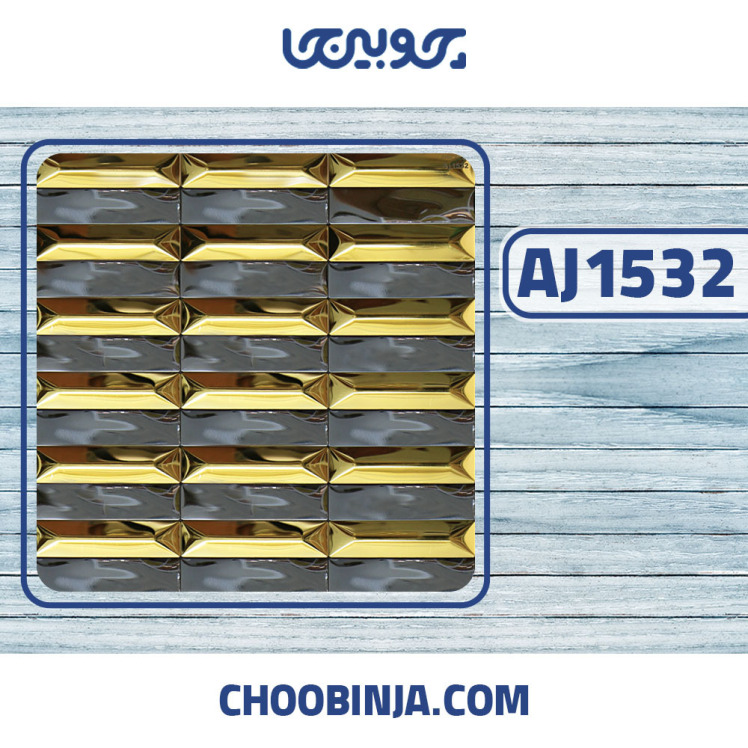 کاشی استیل طلایی مشکی مدرن 