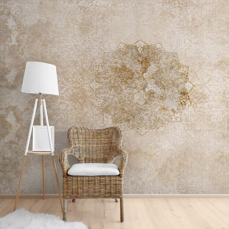 پوستر دیواری پتینه گلدار