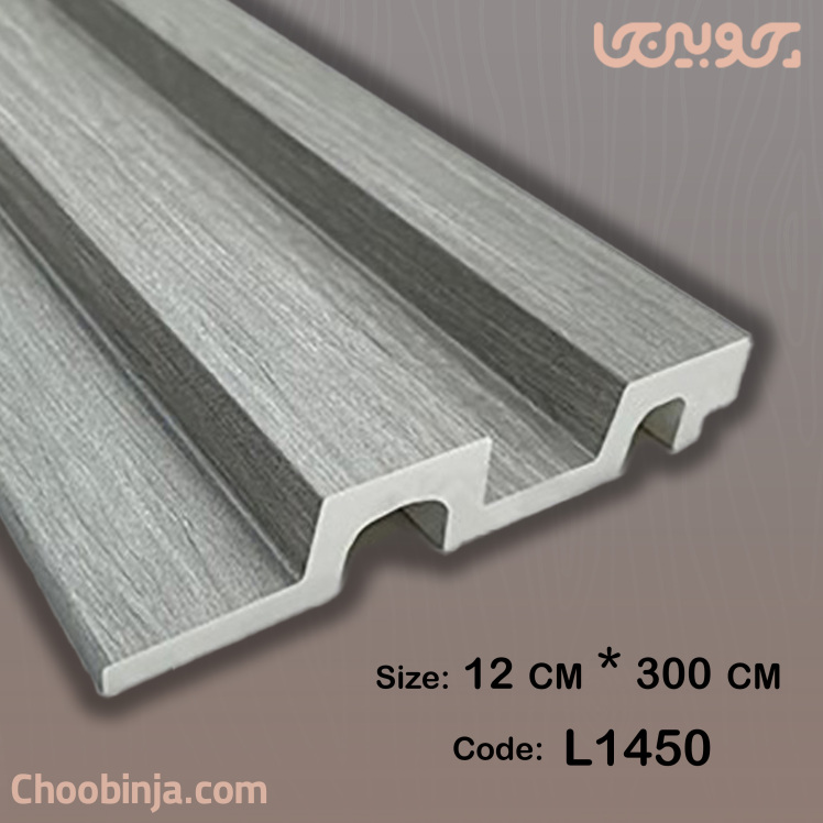 دیوارپوش طرح چوب طوسی روشن