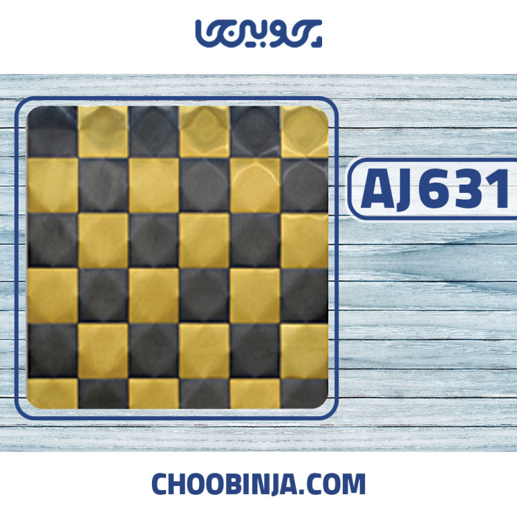 کاشی استیل طلایی مشکی مات